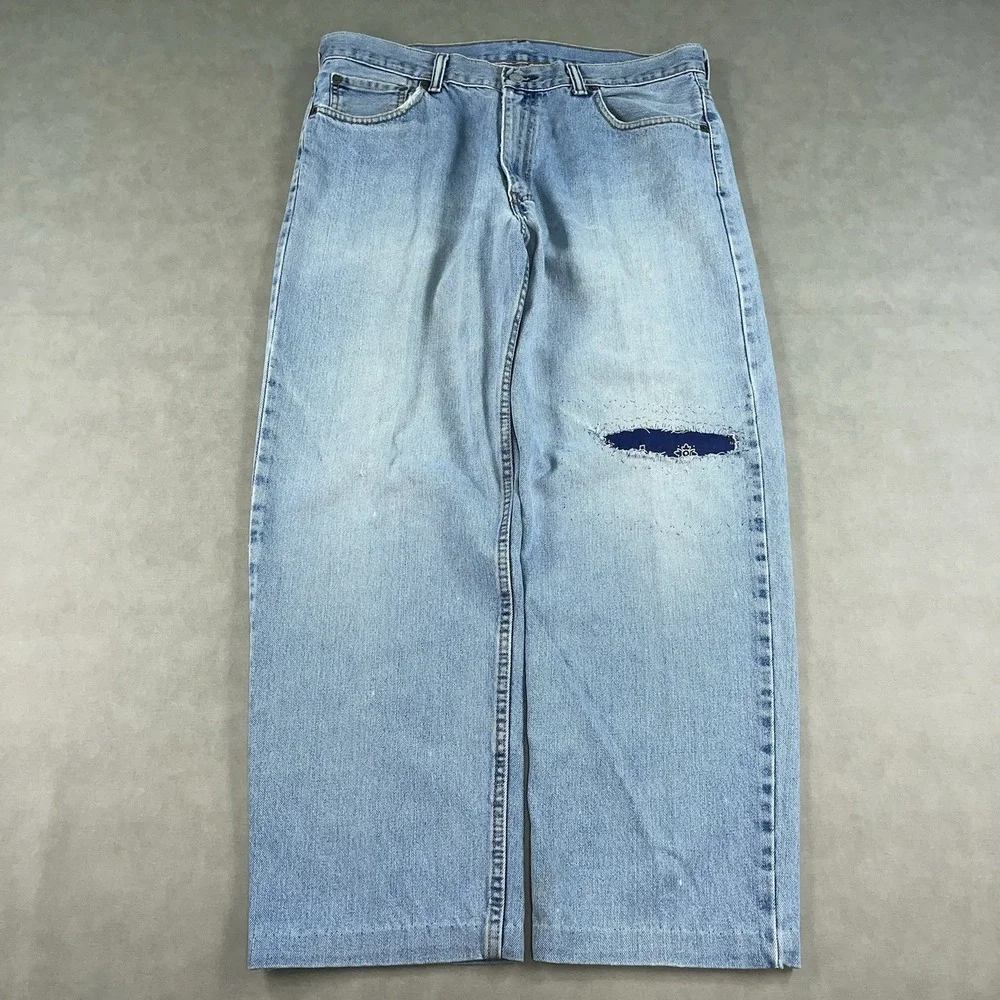 Vintage Levis 550 Jeans Mens‎ 36x32 Baggy Distressed Repaired Y2K (Fits 36x28.5)
